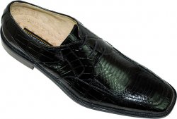 Stacy Adams "Barnett" Black Genuine Snake Shoes 24568