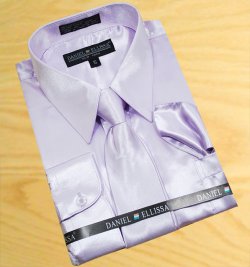 Daniel Ellissa Boys Lavender With Shirt / Tie / Hanky Set