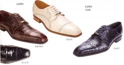 Belvedere "Lupo" All-Over Genuine Crocodile Belly Shoes