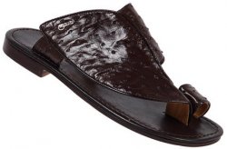 Mauri 1951/2 Dark Brown All Over Genuine Ostrich Sandals