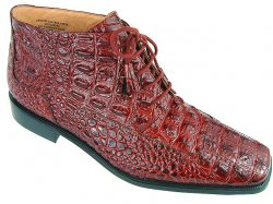 Giorgio Brutini Rust Hornback Alligator Print Leather Boots