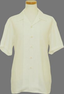 Pronti Off White Micro Polyester Short Sleeve Shirt S2472
