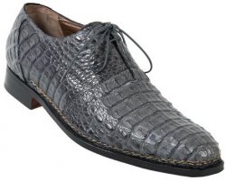 Mauri 1186 Grey Genuine All-Over Hornback Crocodile Hand Made Shoes