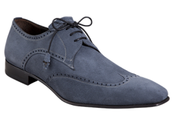 Mezlan "Helsinki" Grey Genuine Old English Suede With Matched Tussels