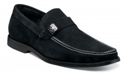 Stacy Adams "Caspian" Black Suede Moc Toe Loafer Shoes 24955