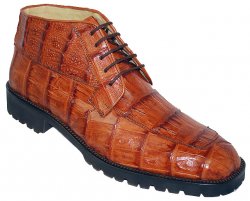Belvedere "Ugo" Brandy All-Over Genuine Hornback Crocodile Ankle Boots