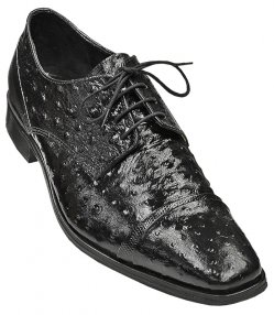 Stacy Adams "Amori" All-Over Black Ostrich Print Shoes 24776