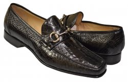 Caporicci 9872 Black All-Over Genuine Baby Alligator Bit Loafers Shoes