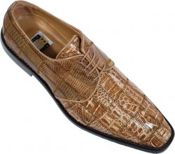 David Eden "Dawson" Taupe Genuine Crocodile / Lizard Patchwork Shoes