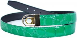 Giorgio Brutini Apple Green Alligator Print Leather Belt
