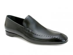 Mezlan "Bellinger" Black Sleek Italian Calfskin Perforated Bicycle Toe Shoes