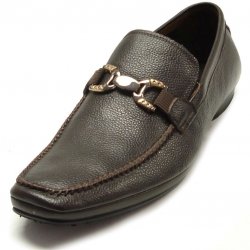 Encore By Fiesso Brown Genuine Leather Loafer Shoes With Bracelet FI3002