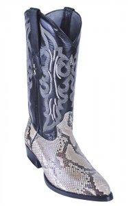 Los Altos Natural Genuine All-Over Python Belly J-Toe Cowboy Boots 999849