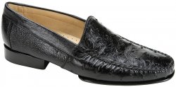 Belvedere "Luna" Black Genuine Ostrich Shoes