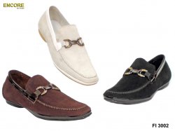 Encore By Fiesso Black Suede Loafer Shoes With Bracelet FI3002
