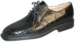 Giorgio Brutini "Slaton" Black Genuine Snakeskin Shoes 15522