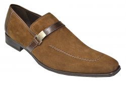 Mezlan "Caro" Light Brown Genuine Suede / Calf trim Slip-on 15591