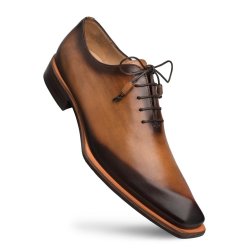 Mezlan "Patina" Cognac Genuine Calfskin Oxford Shoes S108.