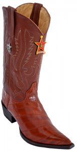Los Altos Cognac Eel 3X Toe W / Cowboy Heel Boots 95V0803