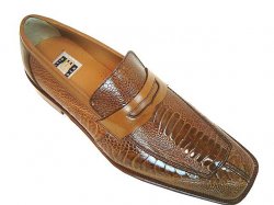 David Eden "Dorina" Taupe Genuine All-Over Ostrich Shoes