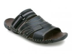 Bacco Bucci "Jaffray" Black Genuine Soft Italian Calfskin Sandals