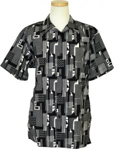 Pronti Black / White Artistic Design 100% Microfiber Shirt S5925