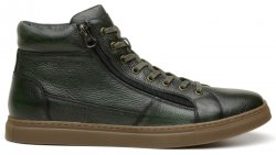 Belvedere "Baltazar" Green Genuine Calf Leather Lace-up Casual Sneakers 030.