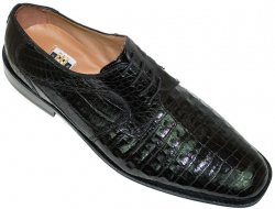 David Eden "Robert" Black All Over Genuine Crocodile Shoes