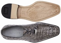 Belvedere "Chapo" Grey Hornback Crocodile Shoes