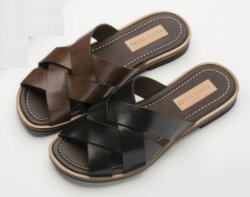 Bacco Bucci "Giallini" Genuine Calfskin Open Toe Slide Sandals 6412-62.