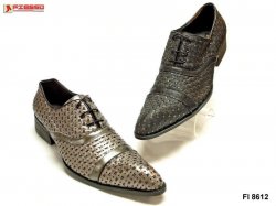 Fiesso Gold Lurex Weaved Leather Shoes FI8612