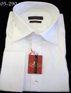 Axxess White Handpick Stitching 100% Cotton Dress Shirt 05-290
