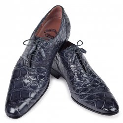 Mauri "Echo" 1078 Charcoal Grey Genuine Alligator Hand-Painted Shoes