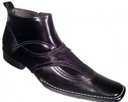 Steeple Gate "Impulse" Black Pony/Leather Boots