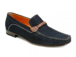 Mezlan "Watson" Blue Soft & Supple Genuine Nubuck Shoes