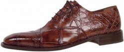 Mauri "Bespoke" 4098 Sport Rust Hand-Painted All-Over Genuine Alligator Shoes