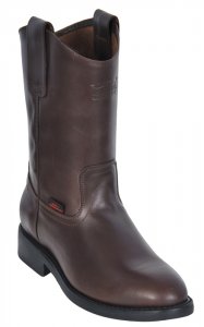 Los Altos Men's Brown / Cafe Genuine Grasso Leather w/ Rubber Sole Work Boots 525407