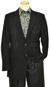 Pronti Black With Black Embroidery Blazer B3410