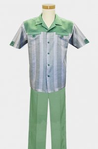 Steve Harvey Basil 2 Pc 100% Linen Outfit # 2804/604