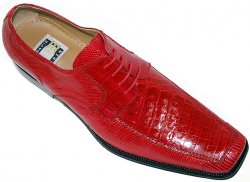 David Eden "Gaston" Red Genuine Crocodile/Lizard Shoes