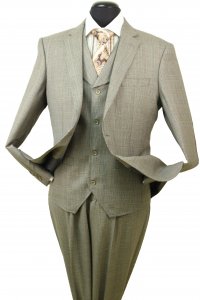 R&B S231-1 Taupe Super 150's Merino Wool Suit