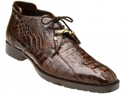 Belvedere "Gaylord" Brown Genuine Hornback Crocodile Oxford Shoes R19.