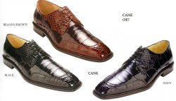Belvedere "Cane" Genuine Crocodile Belly/Eel Shoes