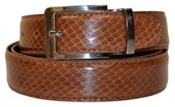 Serpi Light Brown Genuine Snake Skin Belt S/30