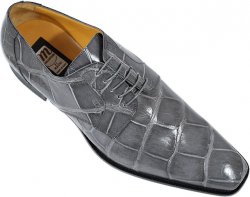 Mauri M508 Grey Genuine All-Over Alligator Shoes