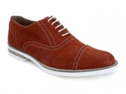 Bacco Bucci "Quinta" Red Genuine Suede Oxford Shoes