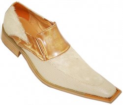 Fiesso Camel With Pony Hair Genuine Leather Loafers FI6071