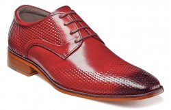Stacy Adams "Kallan" Red Burnished Genuine Leather Embossed Shoes 25079-600