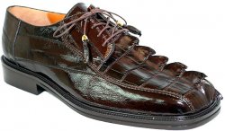 Romano "Lucas" Brown Genuine Crocodile Tail/Eel Shoes