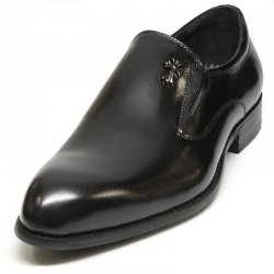 Encore By Fiesso Black Genuine Leather Loafer Shoes FI3207